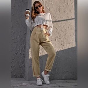 Beige Corduroy Pants